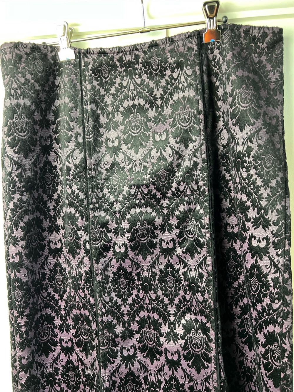 Lip Service Quoth the Raven Black Purple Damask Fishtail Mermaid Y2K Goth Skirt - Picture 8 of 13
